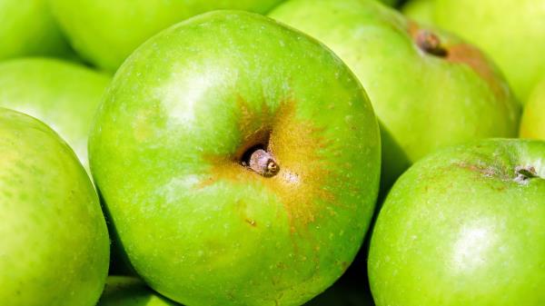 Apples Fruit Green Wallpaper