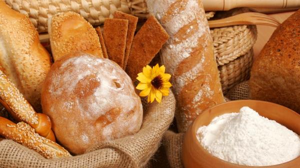Baskets Bread Biscuits Flour Flower Wallpaper