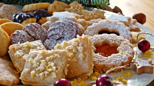 Biscuits Pastries Christmas Sweets Wallpaper
