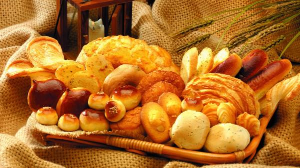 Bread Pastries Many Wallpaper