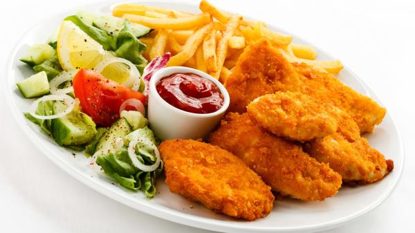 Burgers Ketchup Lettuce Potatoes Wallpaper