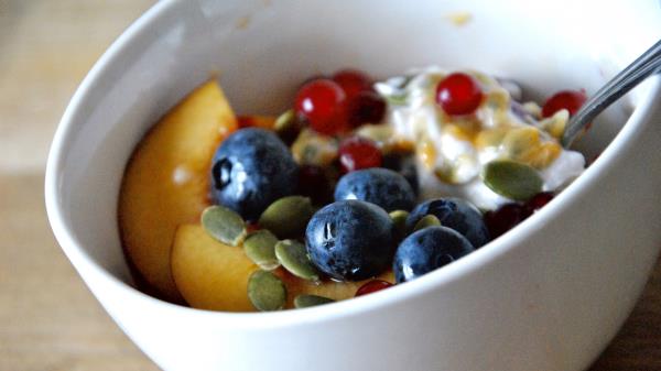 Cereal Blueberries Berries Peach Wallpaper