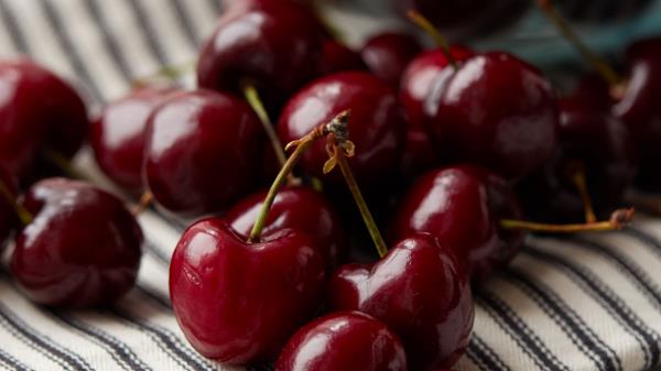 Cherry Fruit Fabric Wallpaper