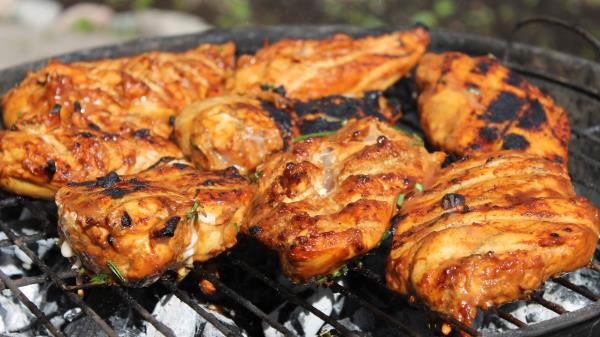 Chicken Barbecue Meat Juicy Wallpaper