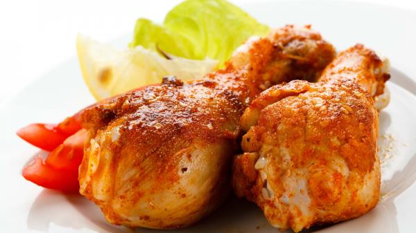 Chicken Legs Plate Close Up Wallpaper