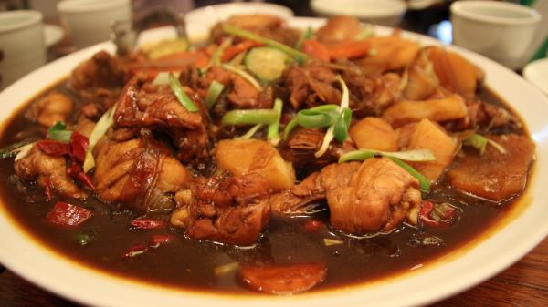 Chicken Meat Dinner Dish Wallpaper