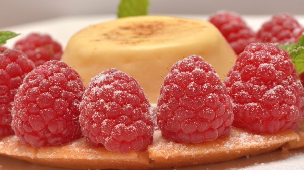 Raspberry Dessert Sprinkling Wallpaper