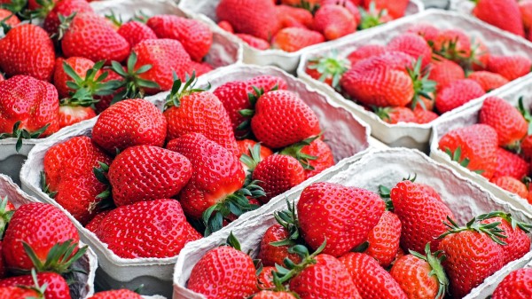 Strawberry Berry Much Ripe Market Wallpaper