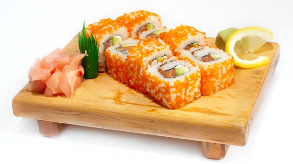 Sushi Board Lemon Wallpaper