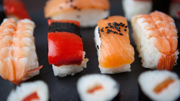 Sushi Rice Meat Seafood Wallpaper