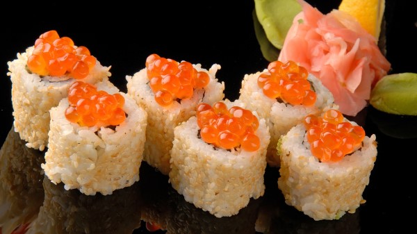 Sushi Tuna Plate Ginger Wallpaper