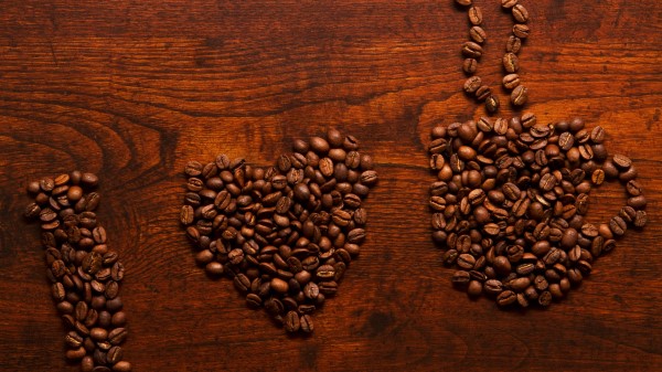 Table Wood Coffee Grain Background Wallpaper