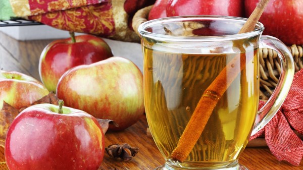Tea Apples Cinnamon Drink Wallpaper