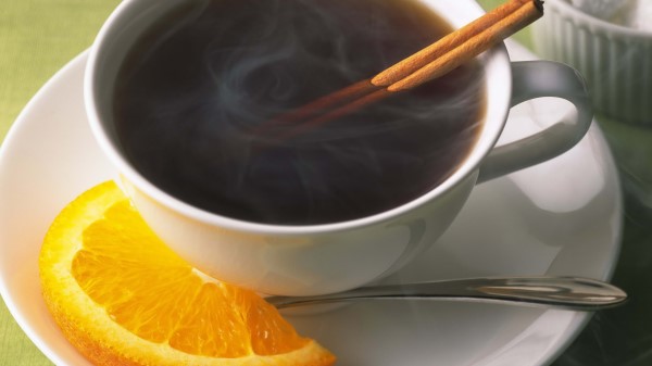 Tea Cinnamon Lemon Cup Hot Water Steam Saucer Spoon Slice Wallpaper