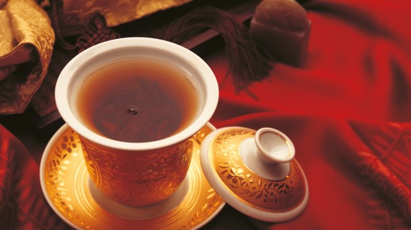 Tea Cup Saucer Fabric Wallpaper