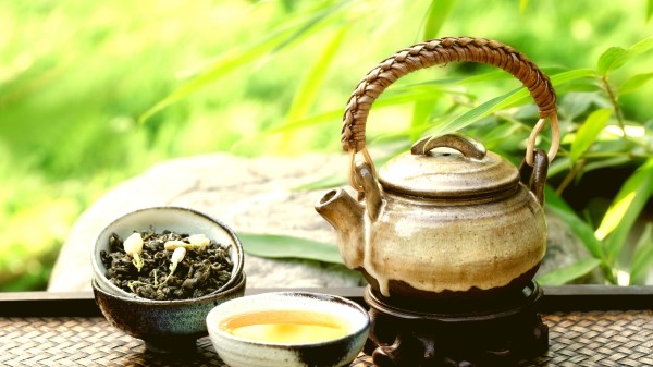 Tea Teapot Cup Petals Wallpaper