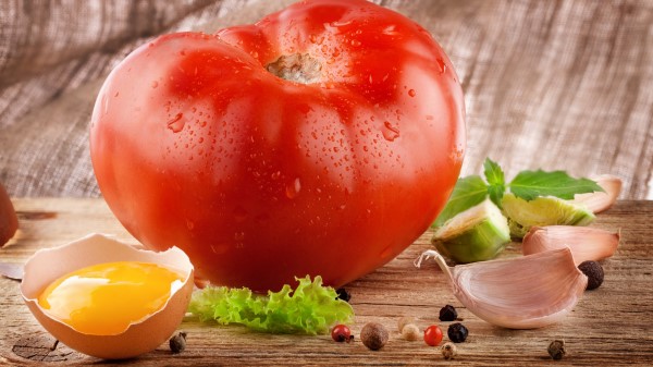 Tomatoes Tomato Garlic Egg Wallpaper