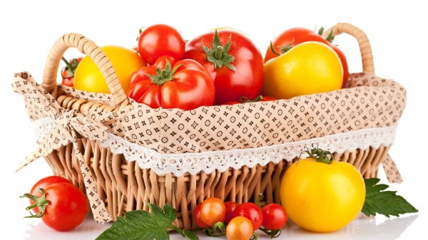 Tomatoes Variety Basket Wallpaper