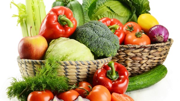 Vegetables Assorted Basket Wallpaper
