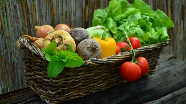 Vegetables Basket Beet Radish Parsley Wallpaper