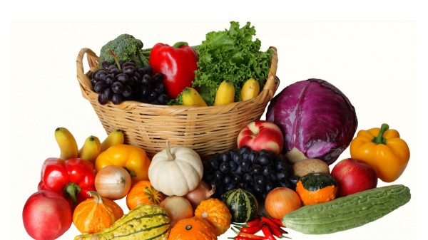 Vegetables Lots Shopping Cart Wallpaper