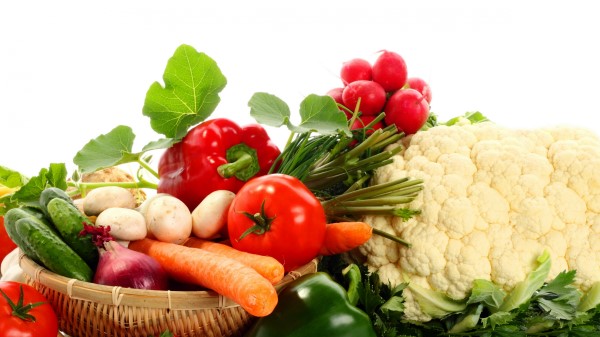 Vegetables Tomatoes Cucumbers Mushrooms Wallpaper
