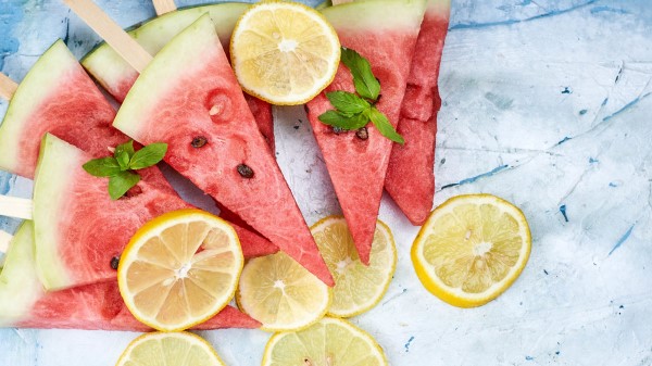 Watermelon Lemon Wedges Wallpaper