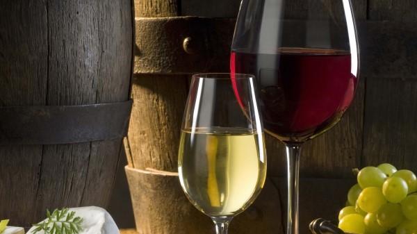 Wine Grapes Wine Glass Wallpaper