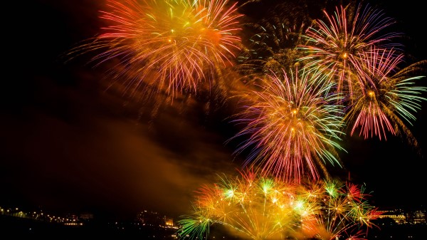 Fireworks Colorful Sparks Wallpaper