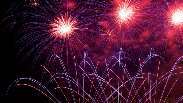 Fireworks Salute Sparks Photo wallpaper