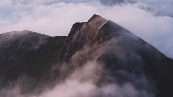 Mountains Slope Fog wallpaper