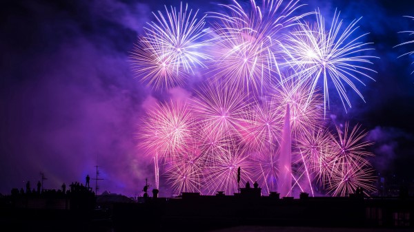 Salute City Holiday Fireworks wallpaper