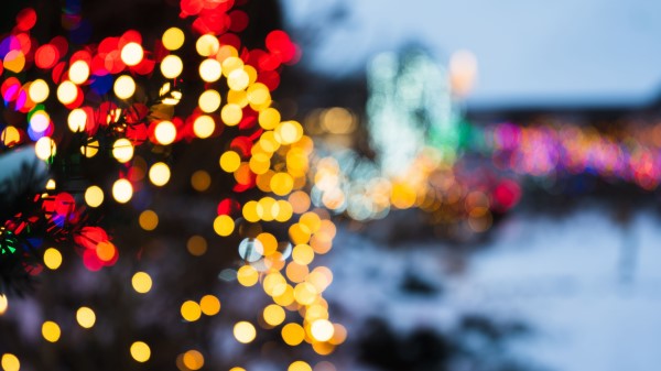 Tree Lights Bokeh Wallpaper