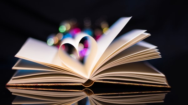 Book Heart Bokeh Wallpaper