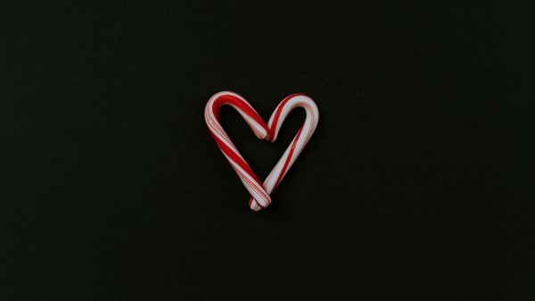 Candy Canes Heart Love Wallpaper