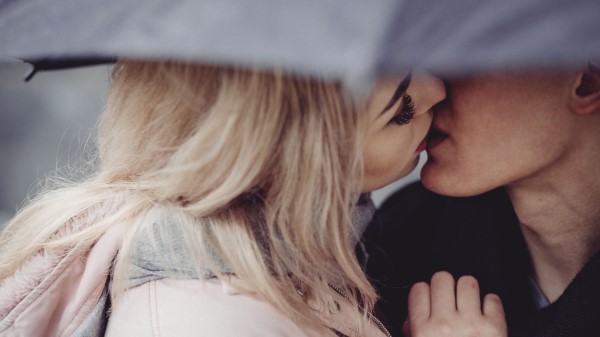 Couple Kiss Tenderness Image wallpaper