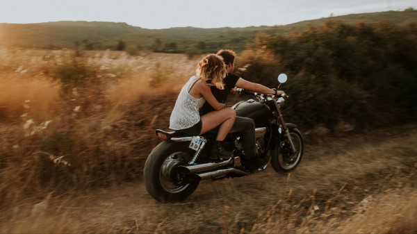 Couple Motorcycle Love wallpaper