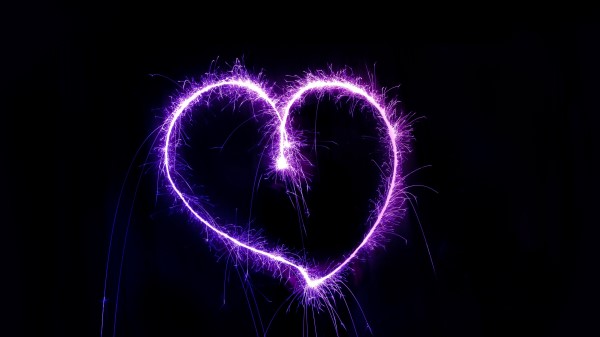 Heart Sparks Shape Shine Wallpaper