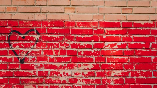 Heart Wall Paint Wallpaper