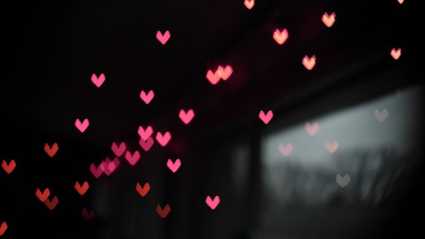 Hearts Lights Glare Wallpaper