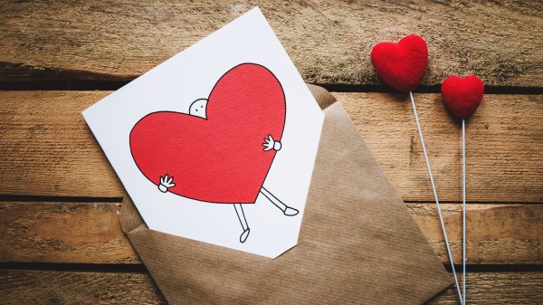 Postcard Heart Love Envelope wallpaper