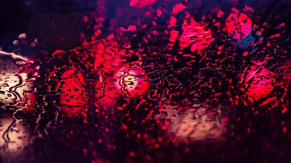 Surface Drops Red Wallpaper