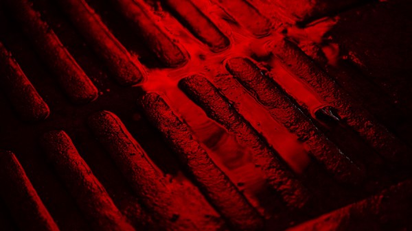 Tile Moisture Red Wallpaper