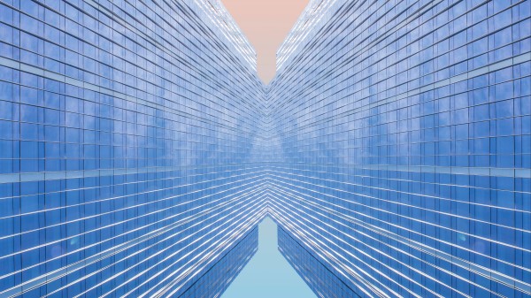 Building Minimalism Reflection Wallpaper