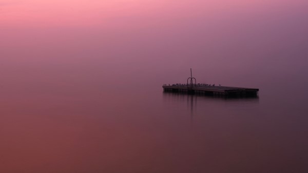 Lake Fog Pier Wallpaper