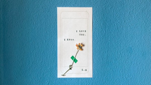 Love Inscription Flower Wallpaper