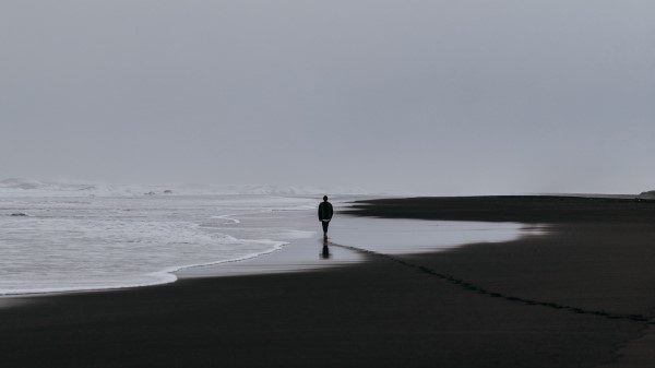 Sea Silhouette Loneliness Wallpaper
