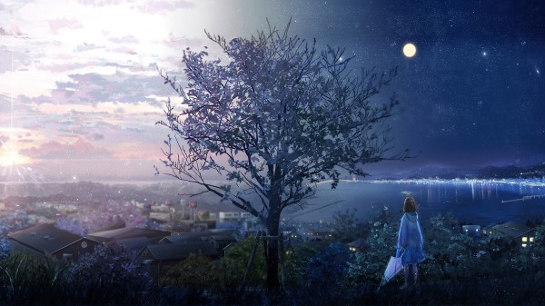 Anime Girl Raincoat 4k 6u wallpaper