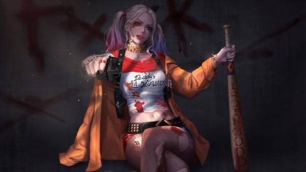 Art Harley Quinn 4k wallpaper