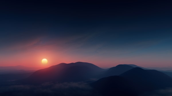 Beautiful Morning Sunrise Contour 4k L9 wallpaper